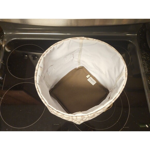 Thirty-One mini Utility Bin Say It Taupe Beige Cheetah Print Pattern 11" X 9" - Picture 4 of 7